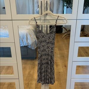 Xhilaration Black and White Geometric Mini Dress